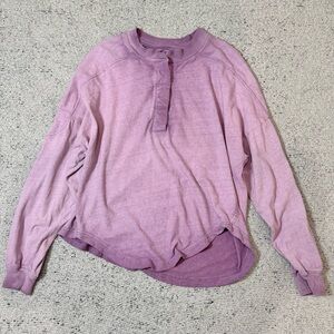 BDG Lavender Snap Henley Top Size S